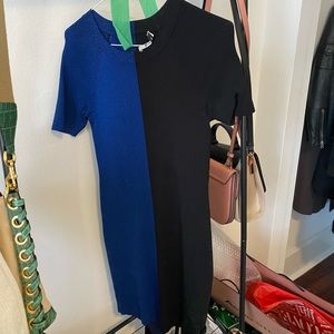 T by Alexander Wang Bodycon Blue and Black mini dress
